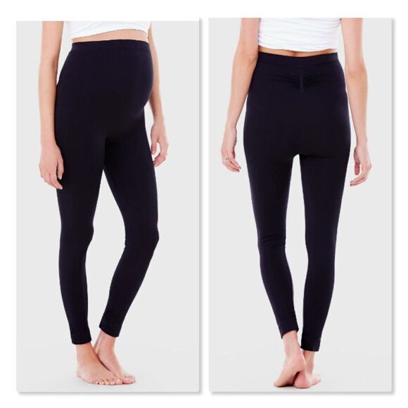 🌹 INGRID & ISABEL 🌹Everyday Seamless Maternity Leggings - [size 2 in Black] - Picture 1 of 13